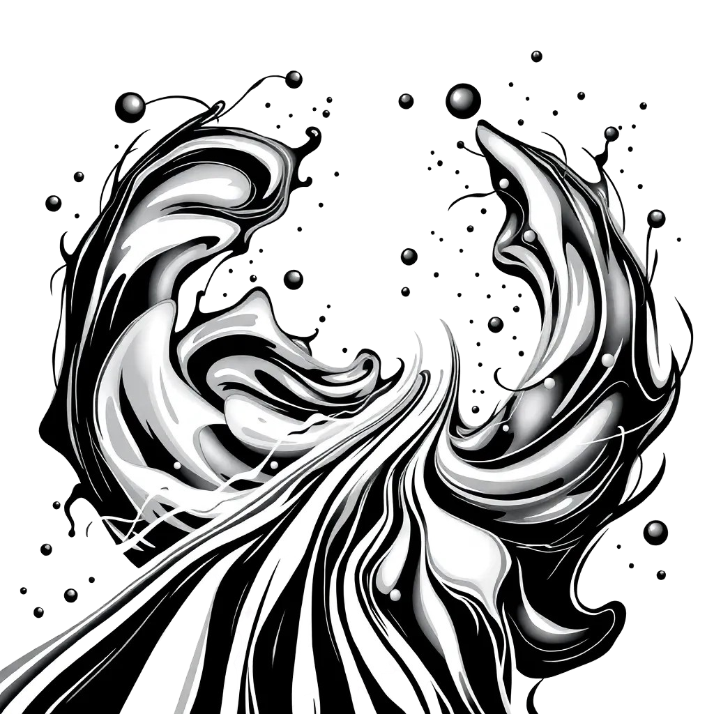 Minimalist Black and White Illustration